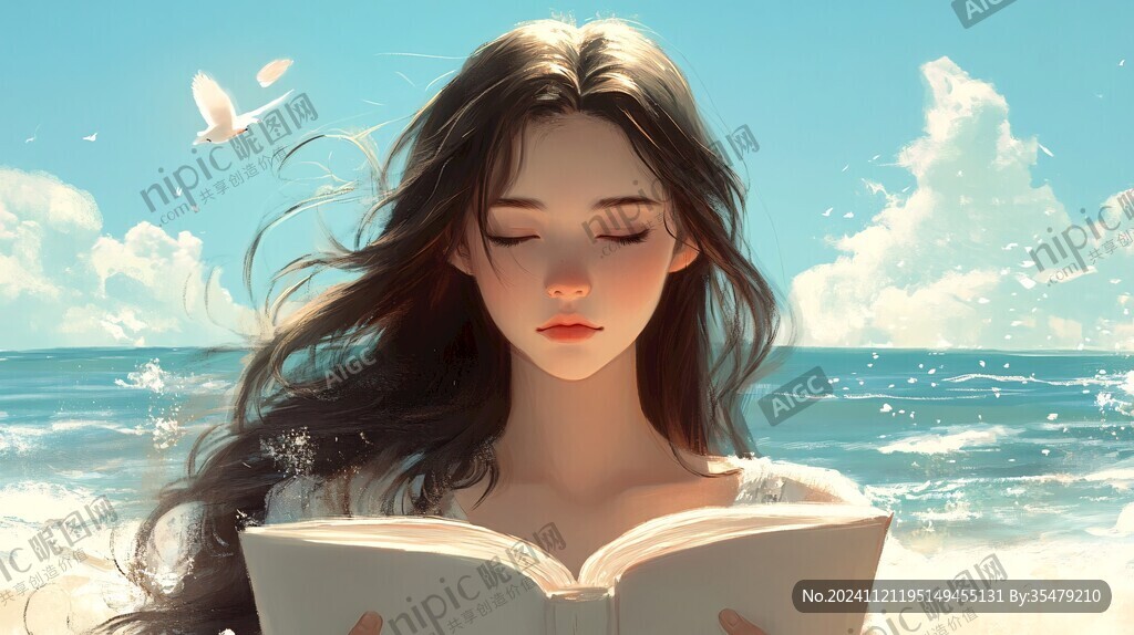 女孩插畫封面插畫