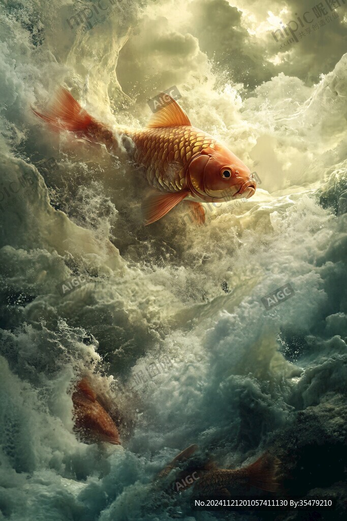 意境鯉魚圖