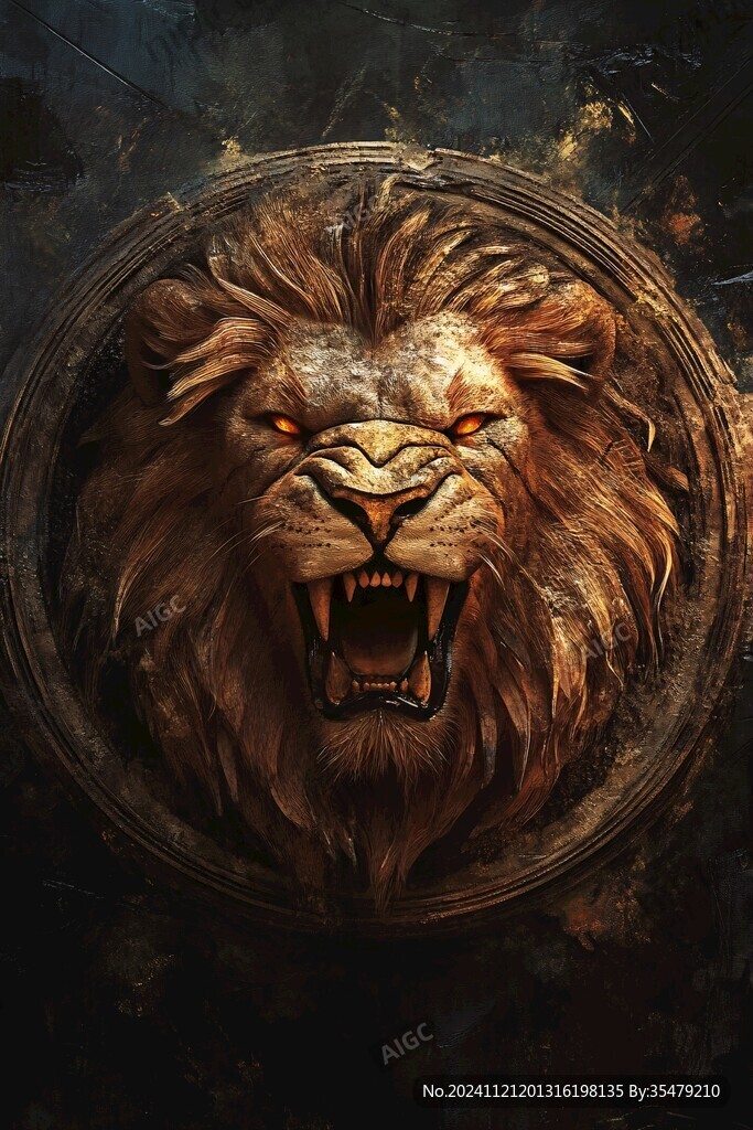 插畫獅頭