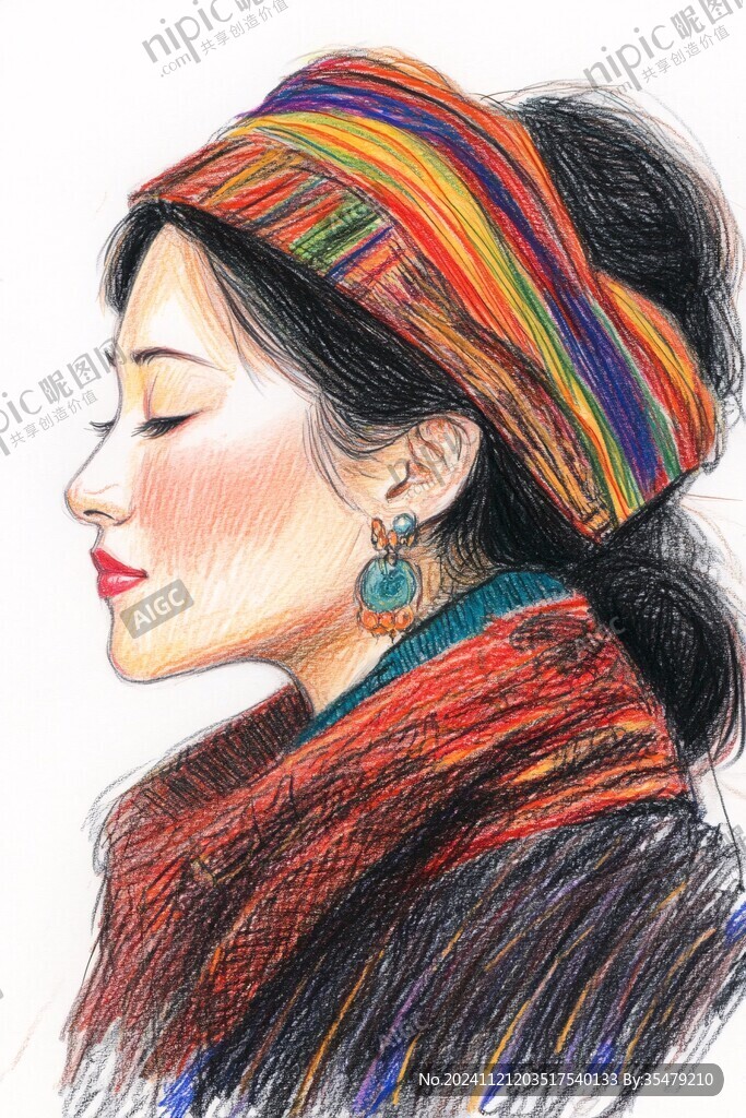 民族女性插畫