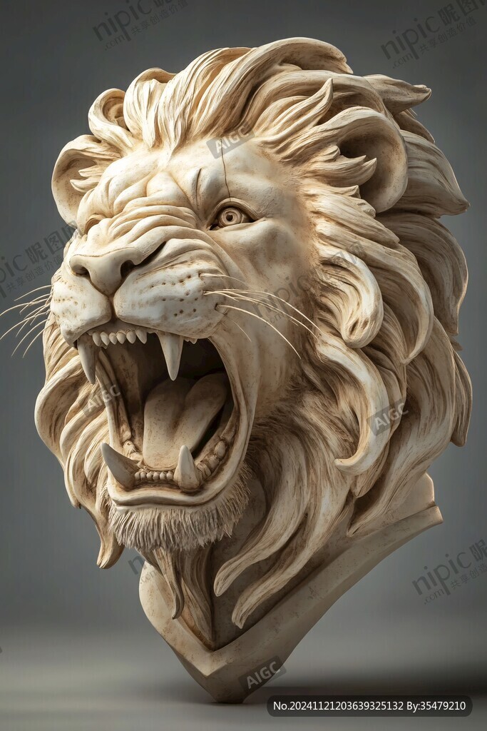 獅群象牙雕刻