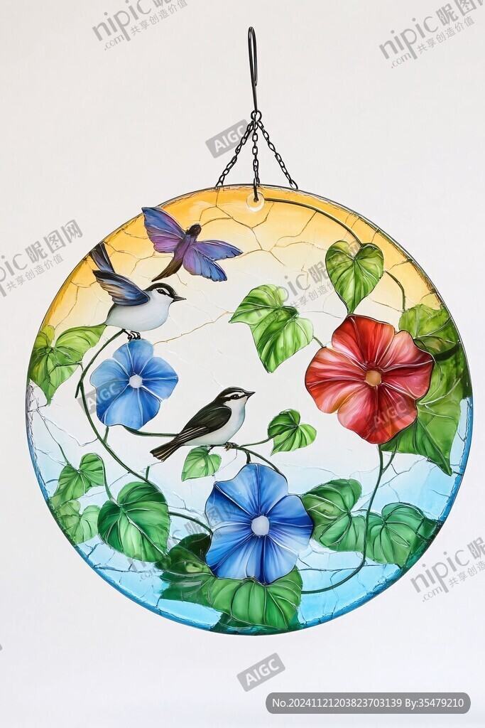 玻璃花鳥