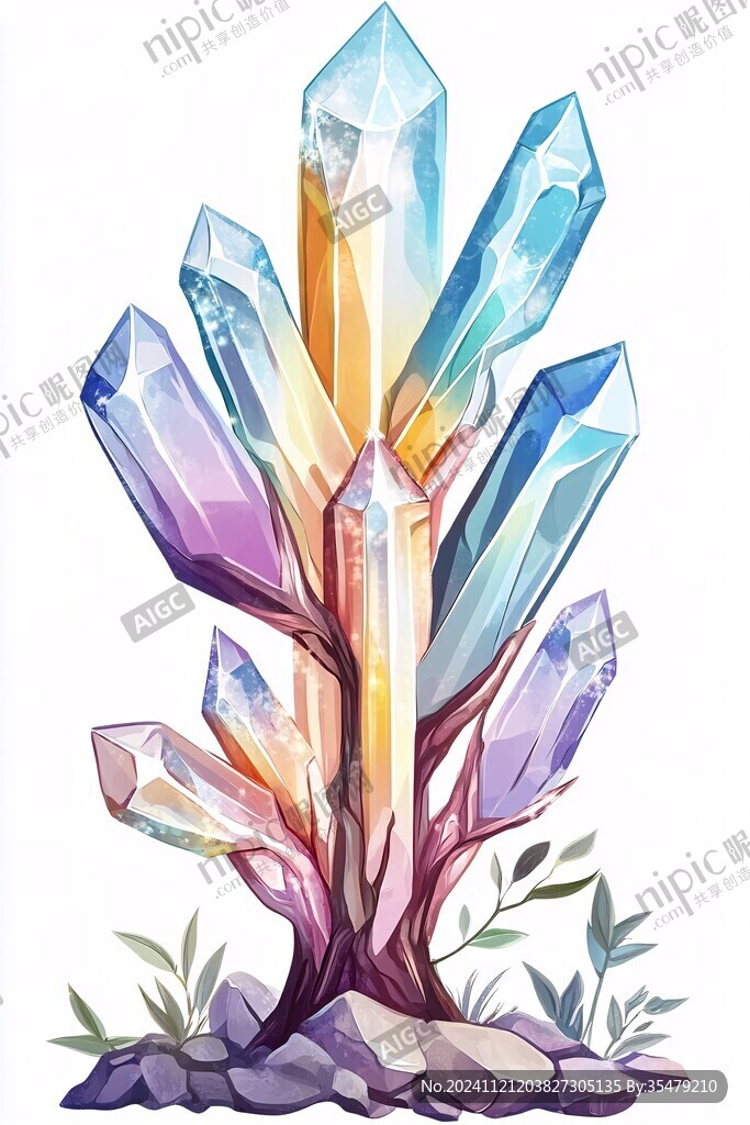 水晶塔插畫