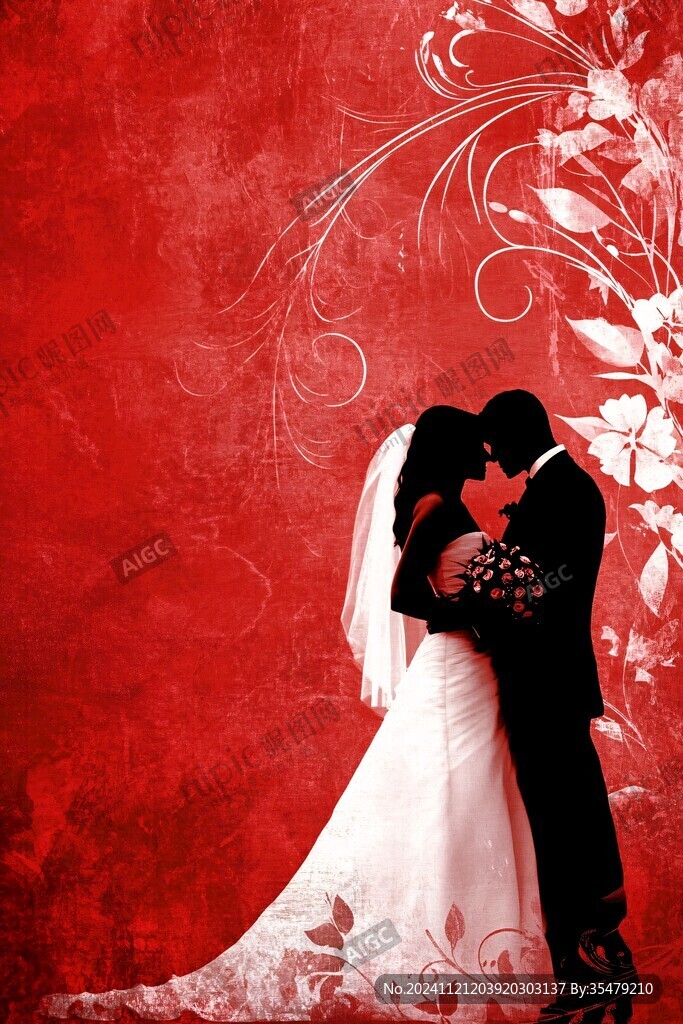 紅色結(jié)婚背景