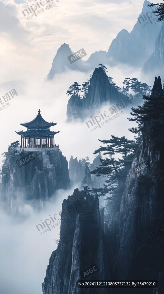 山水樓閣雅致意境風(fēng)