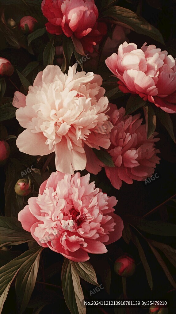3d立體花卉牡丹