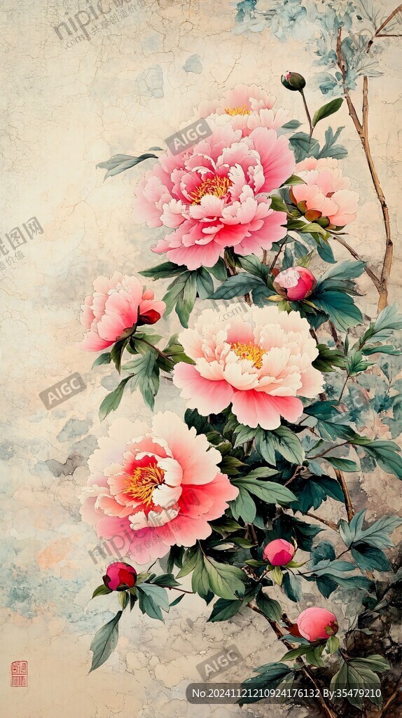 唯美牡丹畫