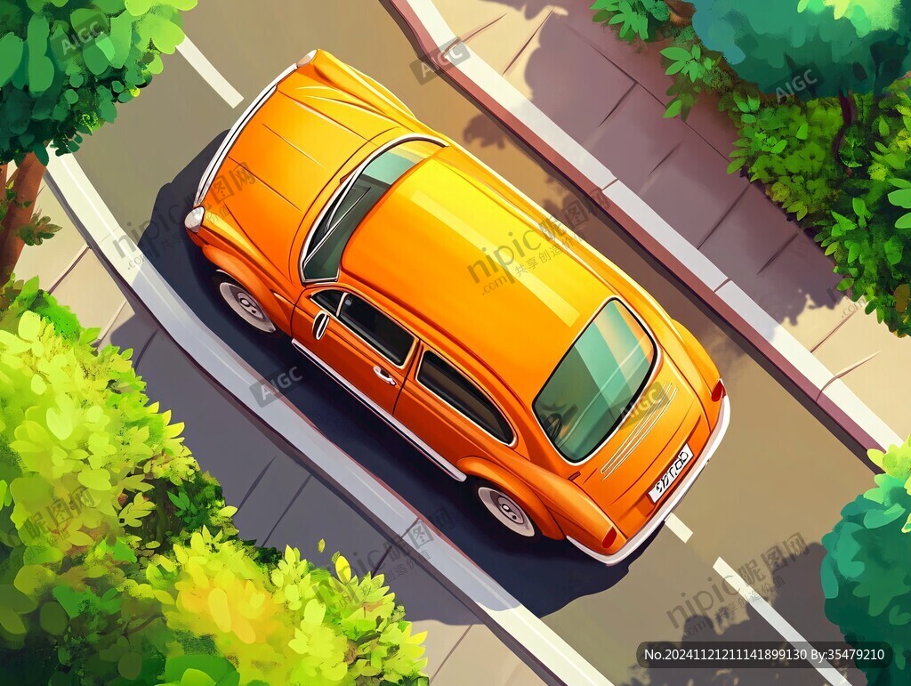 橘黃色汽車