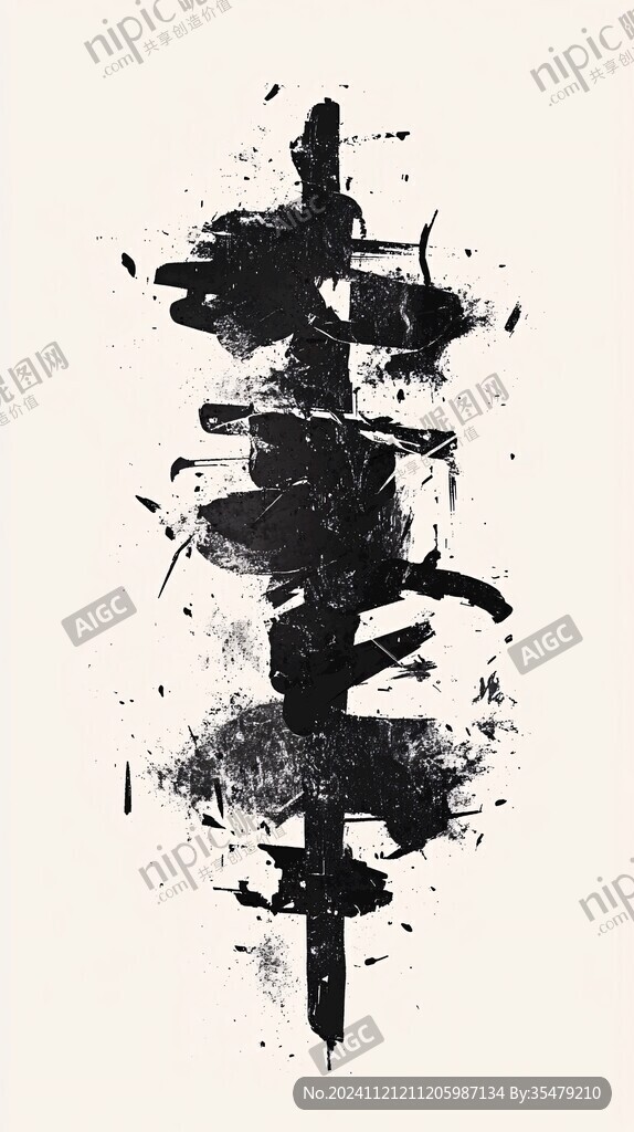 枯筆字海報