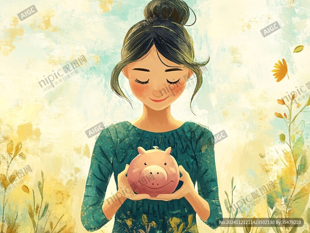 女孩插畫封面插畫