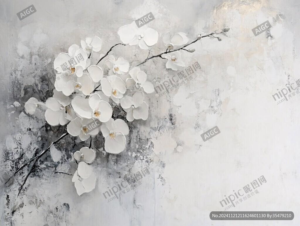 白蘭花繪畫(huà)