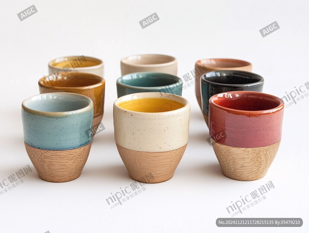 低溫釉多色陶器
