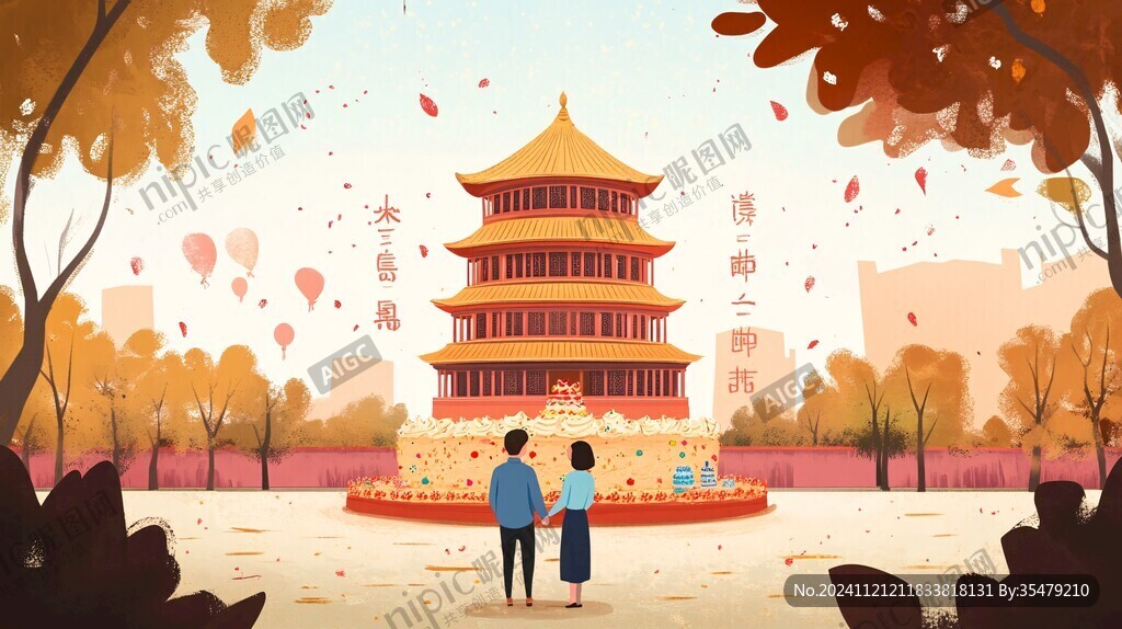 清華大學(xué)活動(dòng)旅游插畫