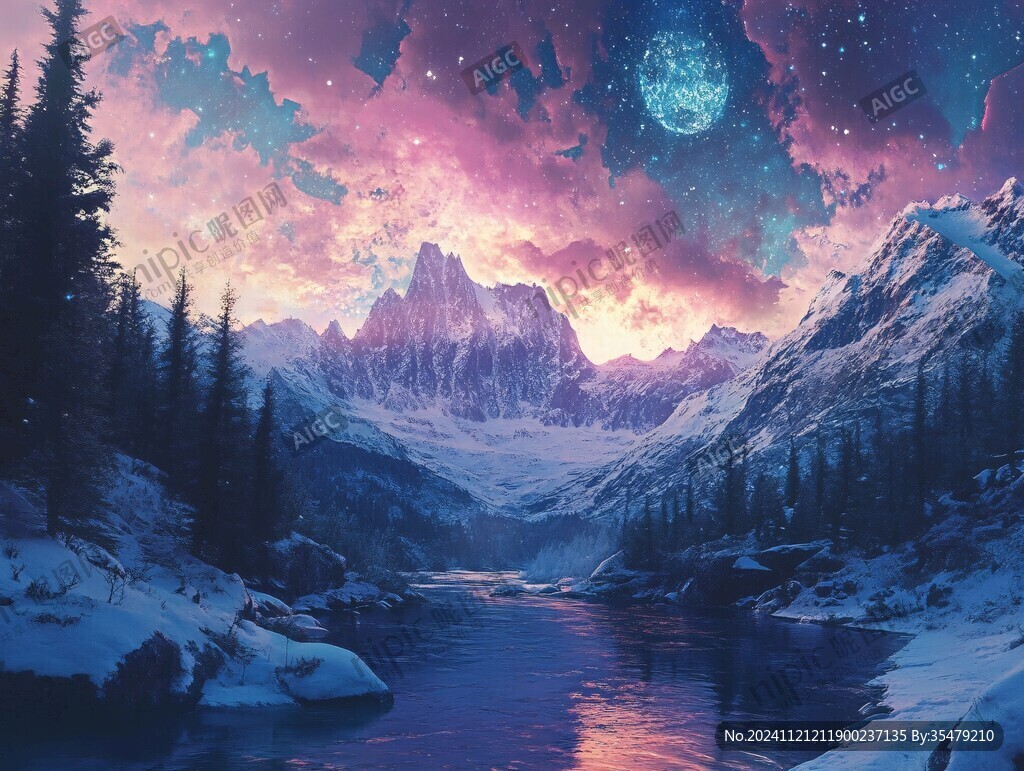 星月河幻想插畫