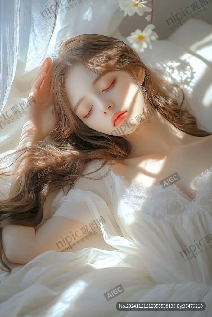 午后沐浴陽光下的美女