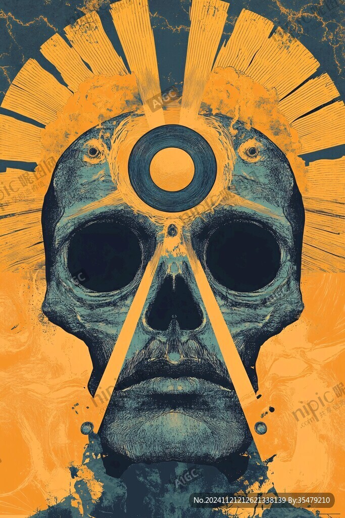 藍色眼珠的骷髏