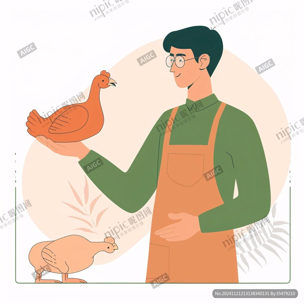養(yǎng)鴨人插畫