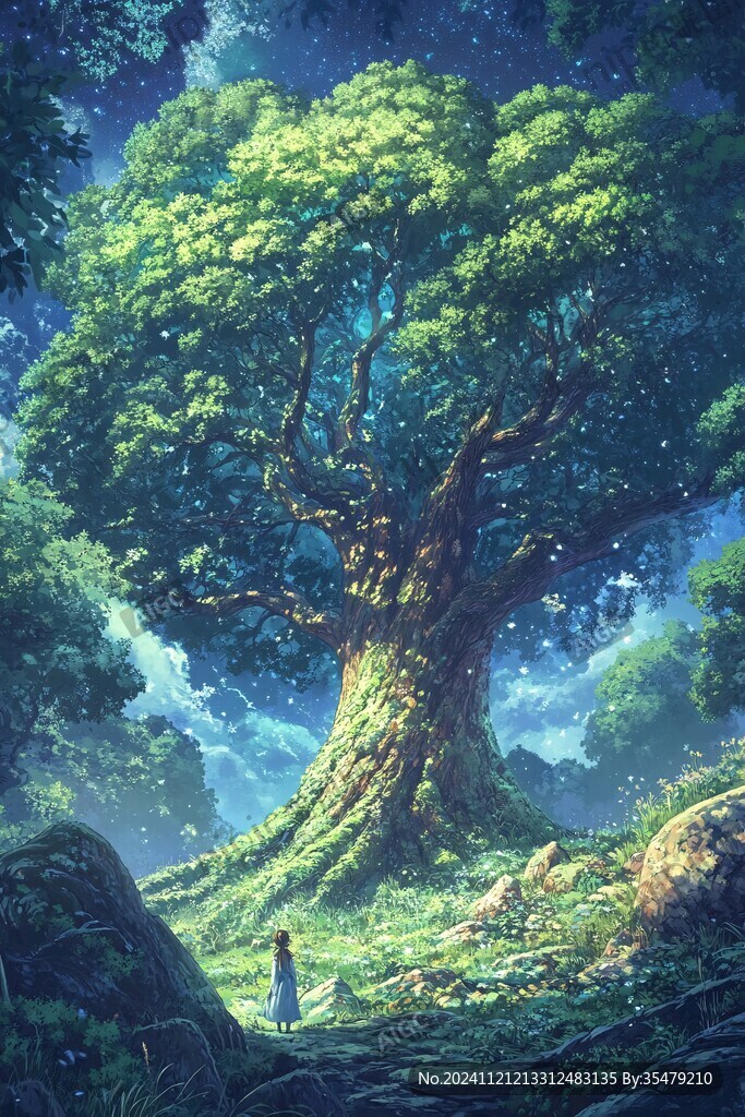 唯美風景參天大樹