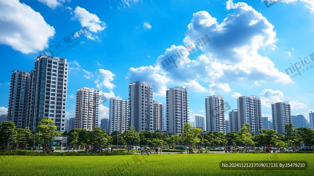 藍(lán)天白云高端住區(qū)