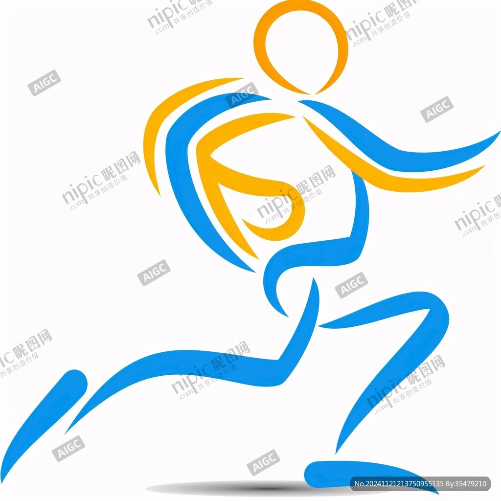 奔跑人物logo
