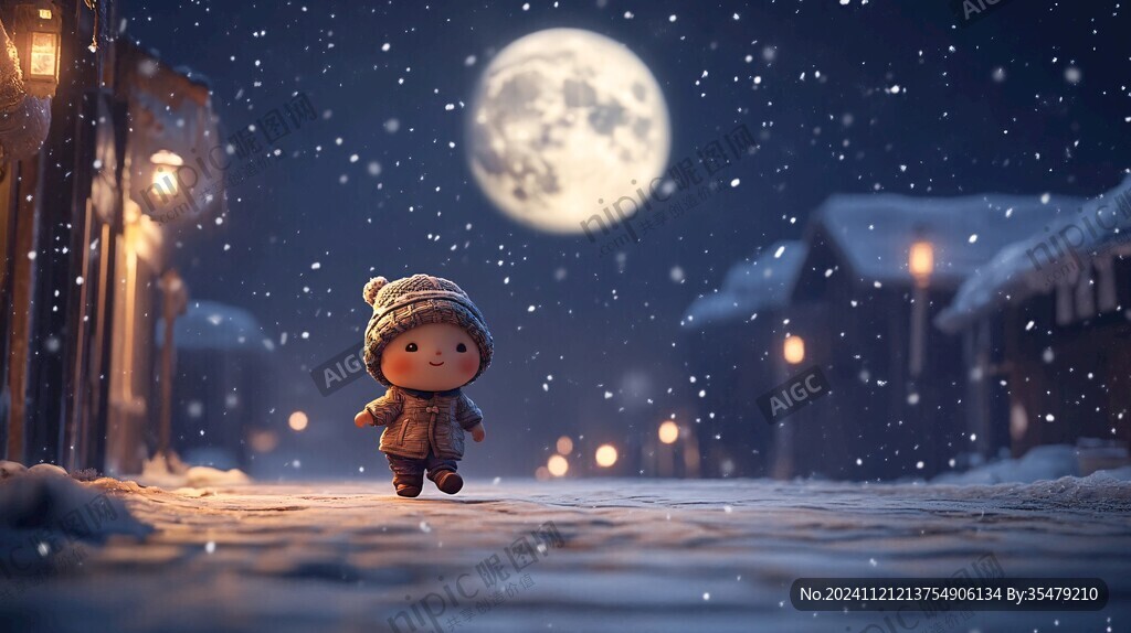唯美雪夜