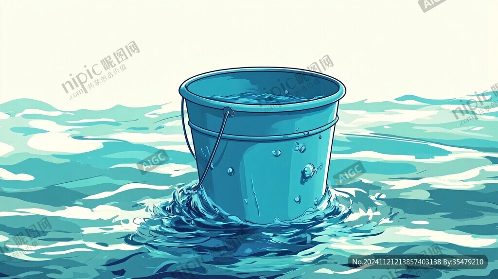 水桶插畫古風(fēng)水桶