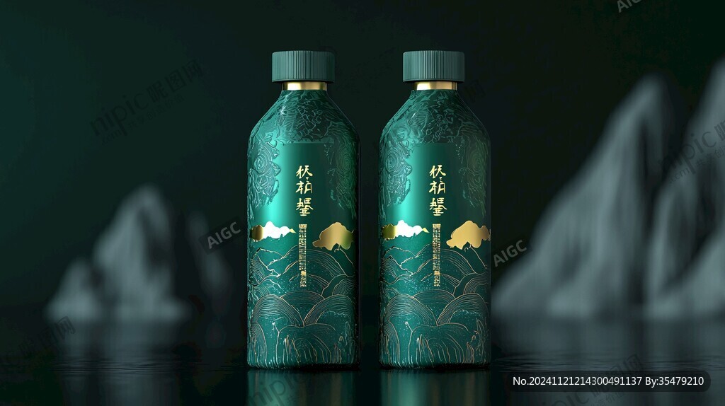 碧螺春茶瓶貼設計