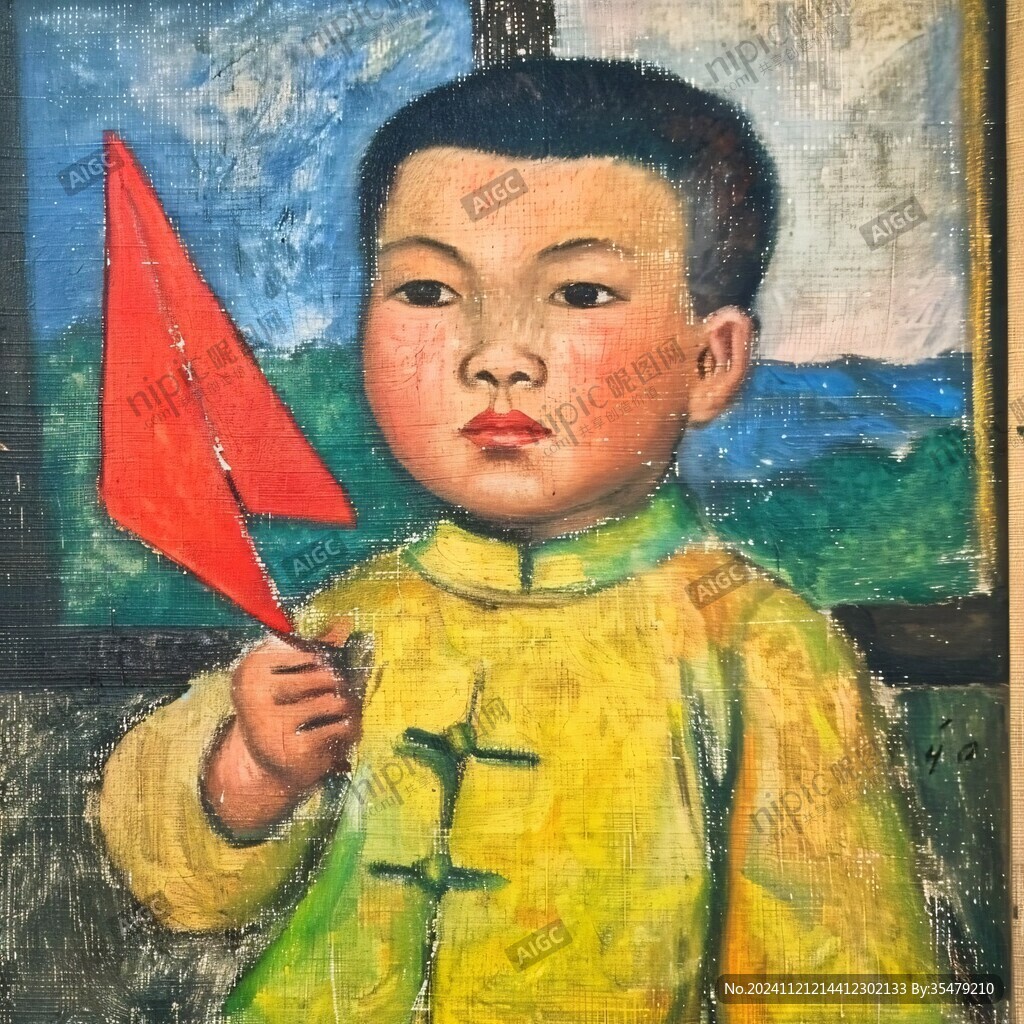 小朋友油畫