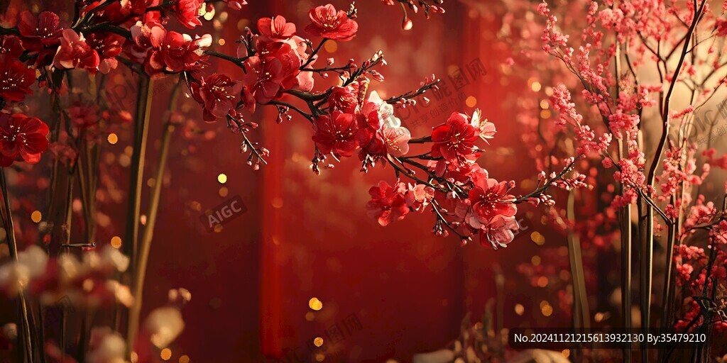 梅花舞臺(tái)背景