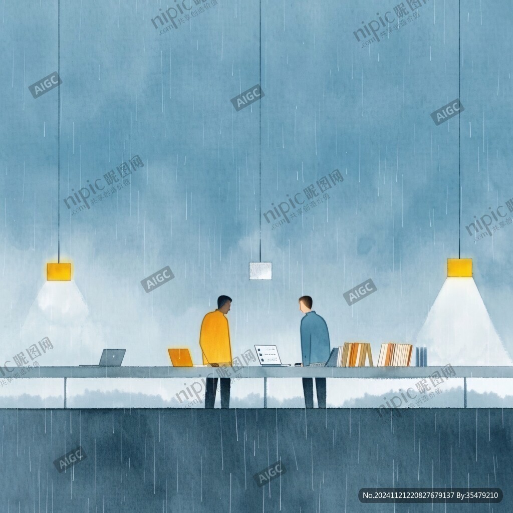 下雨創(chuàng)意插畫