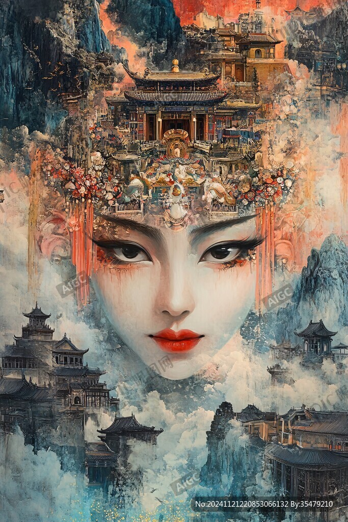 大氣宮廷風(fēng)插畫