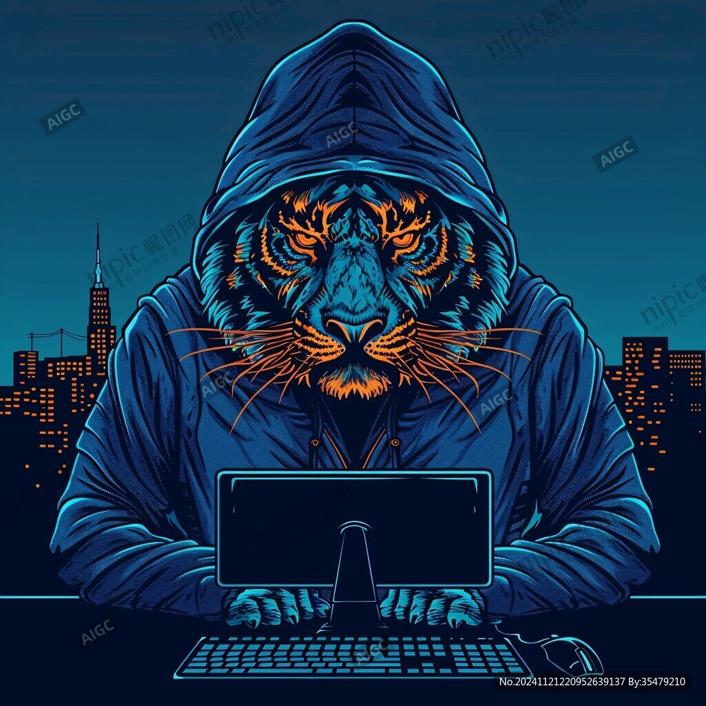 科技感老虎形象