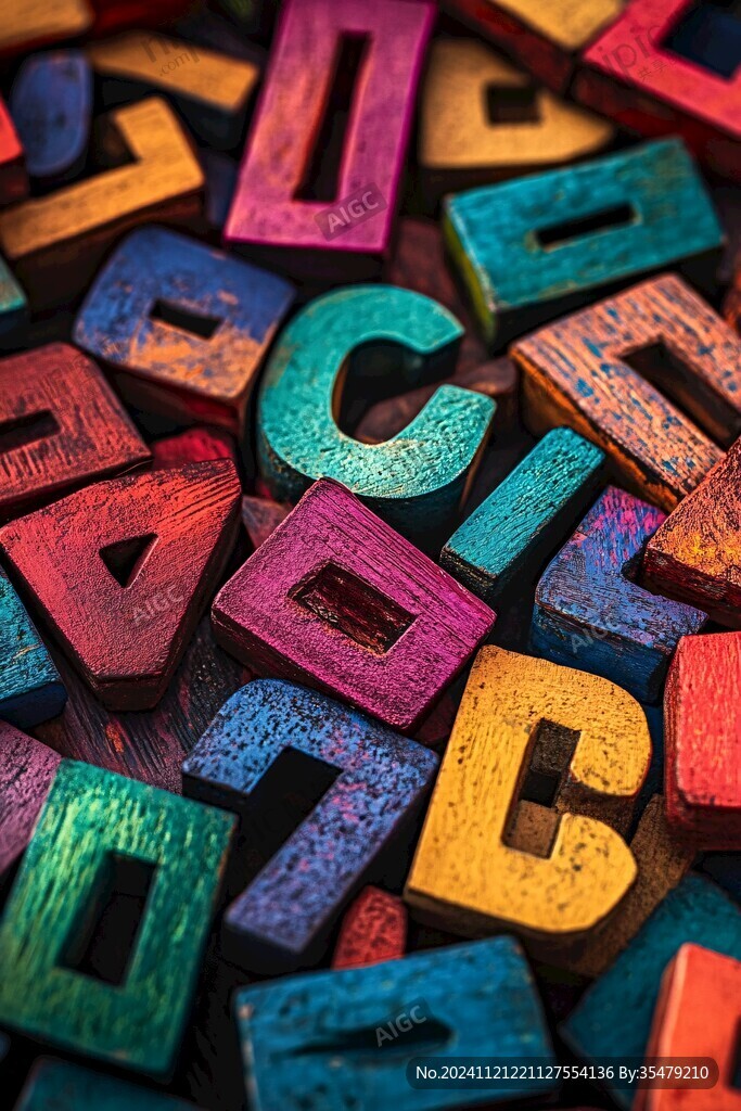 英文字母木雕
