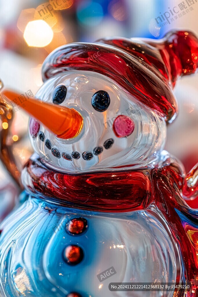 卡通雪人彩燈