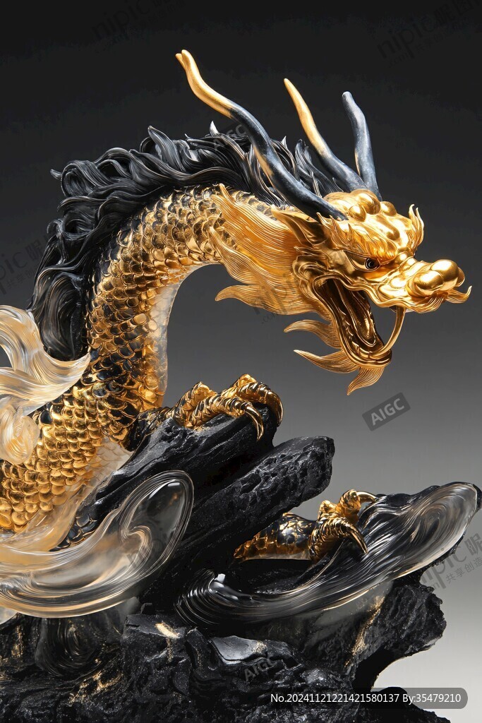 黃金龍擺件