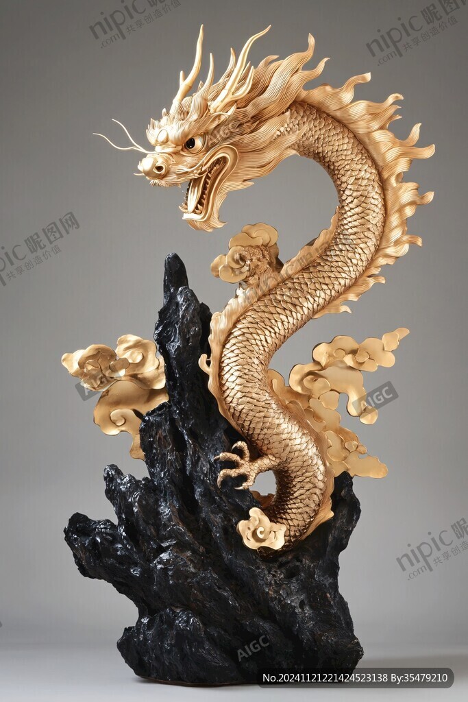 黃金龍擺件