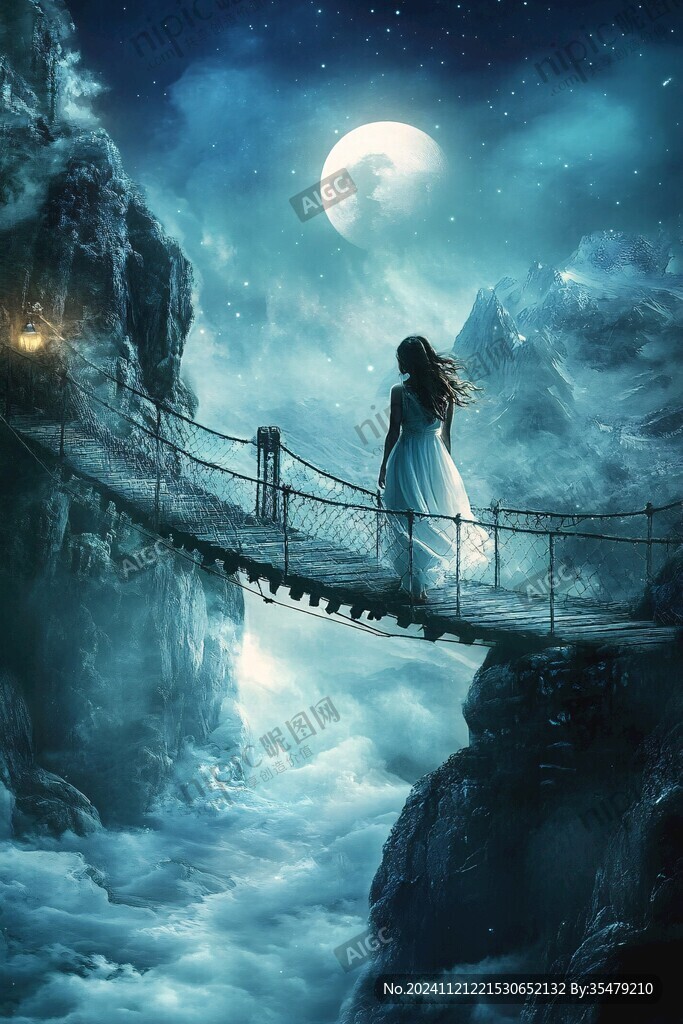 藍月夜夢幻唯美奇幻
