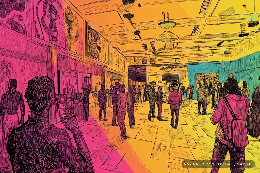 展廳游客