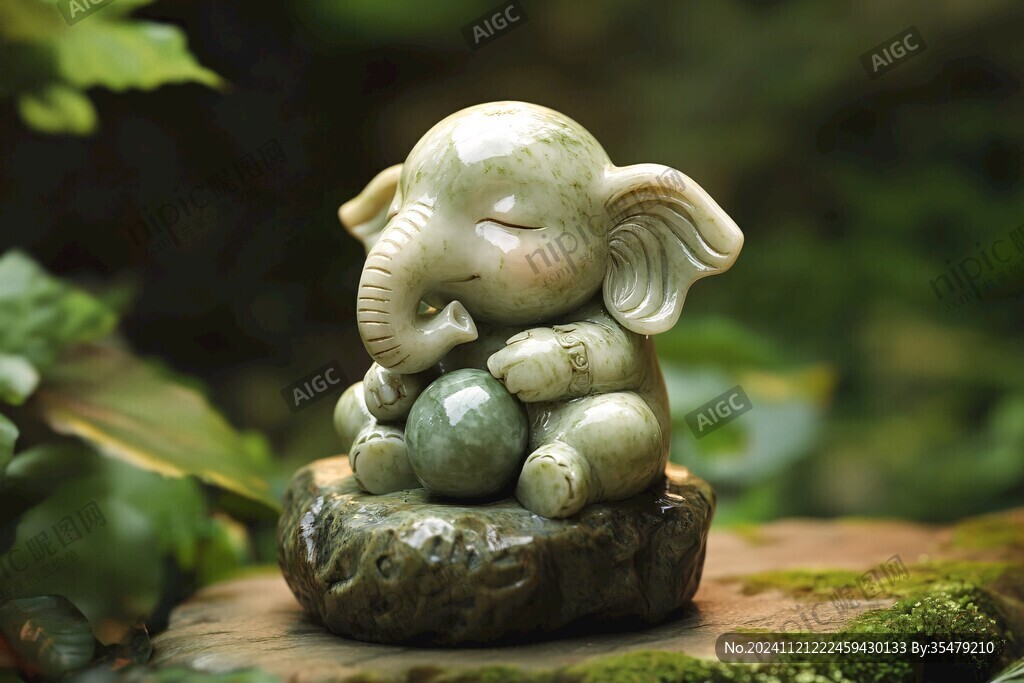 小象雕刻擺件
