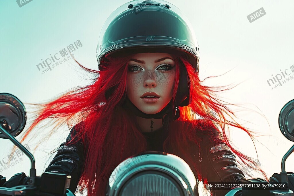 女摩托車手