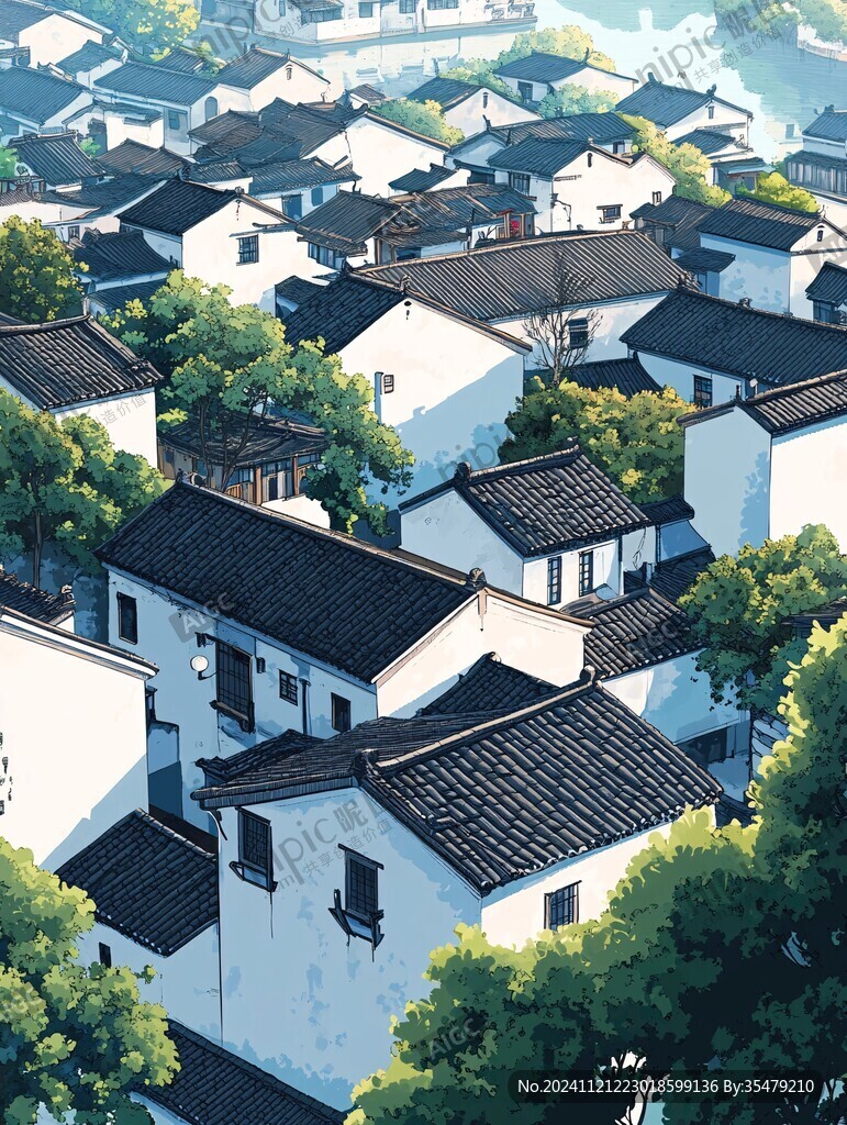 插畫江南