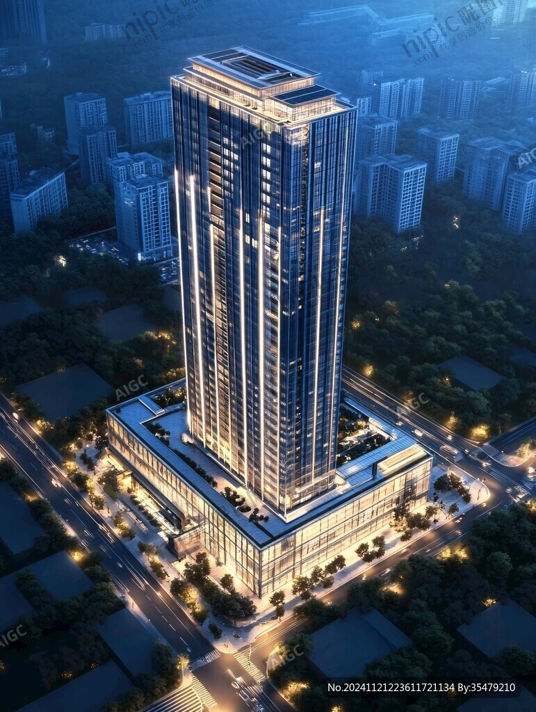 樓體夜景效果圖