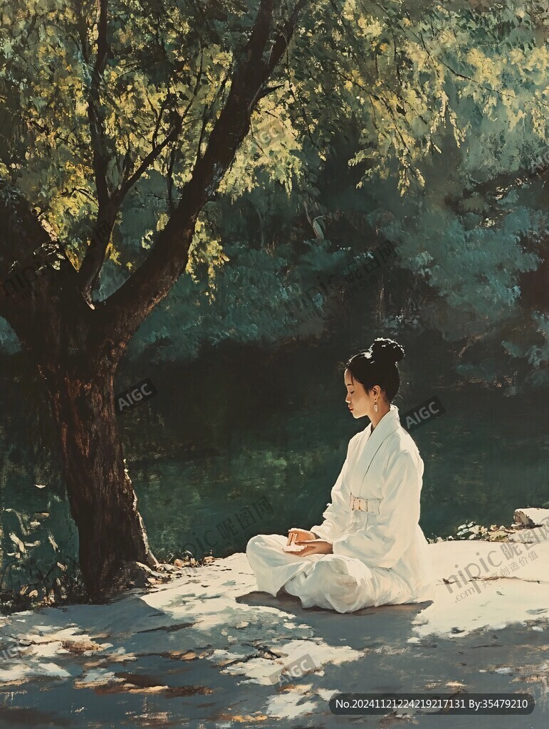 少女念經圖