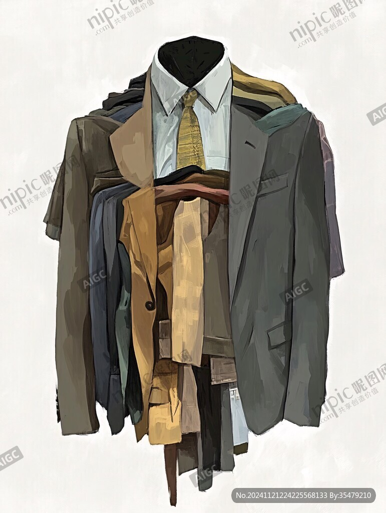 男士服裝圖案插畫圖片