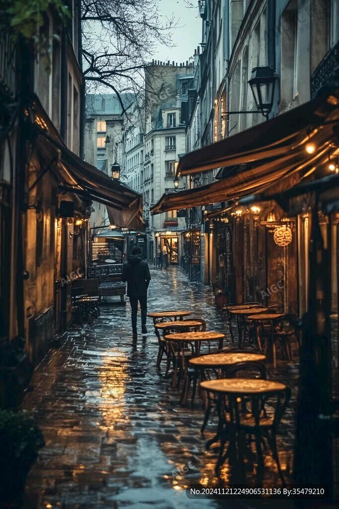 雨中歐洲街景