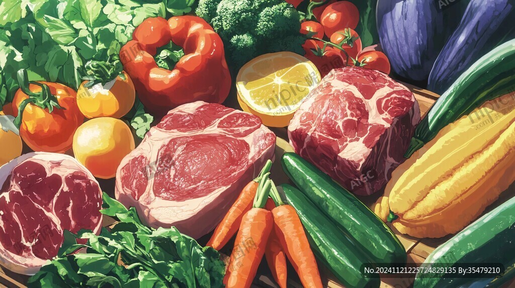肉類插畫