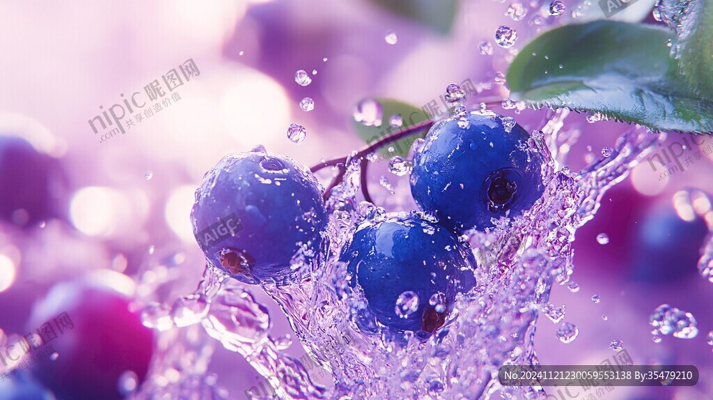 藍莓水珠