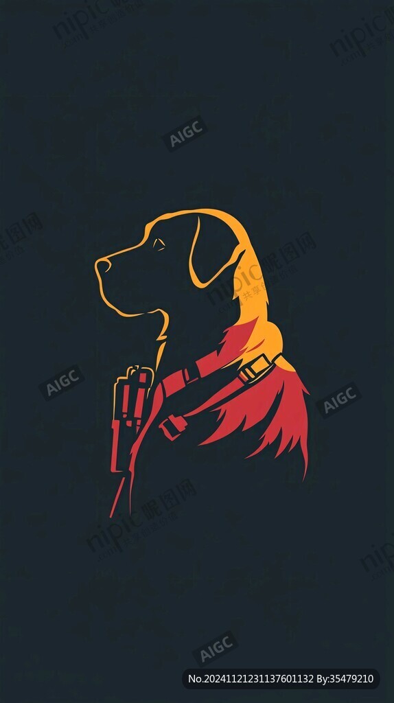 潮流狗狗插畫
