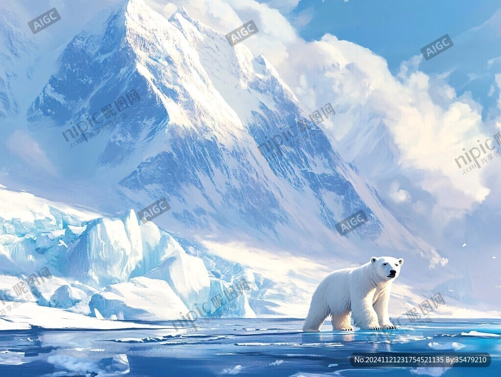 北極熊插畫