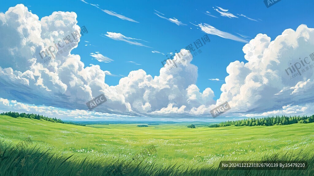 草地原畫
